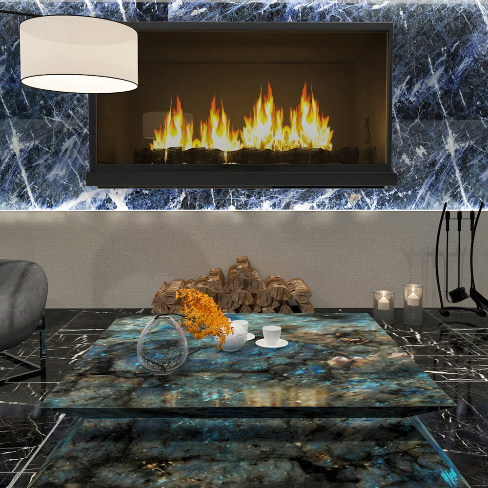 Blue Sodalite Mermer