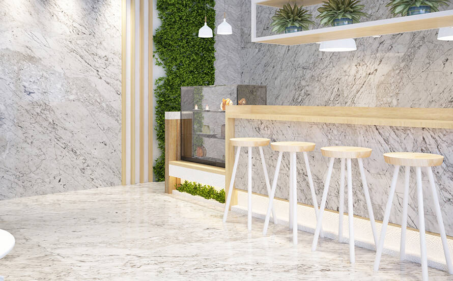 Bianco Carrara Mermer ile Modern ve Şık İç Mekan Tasarımı